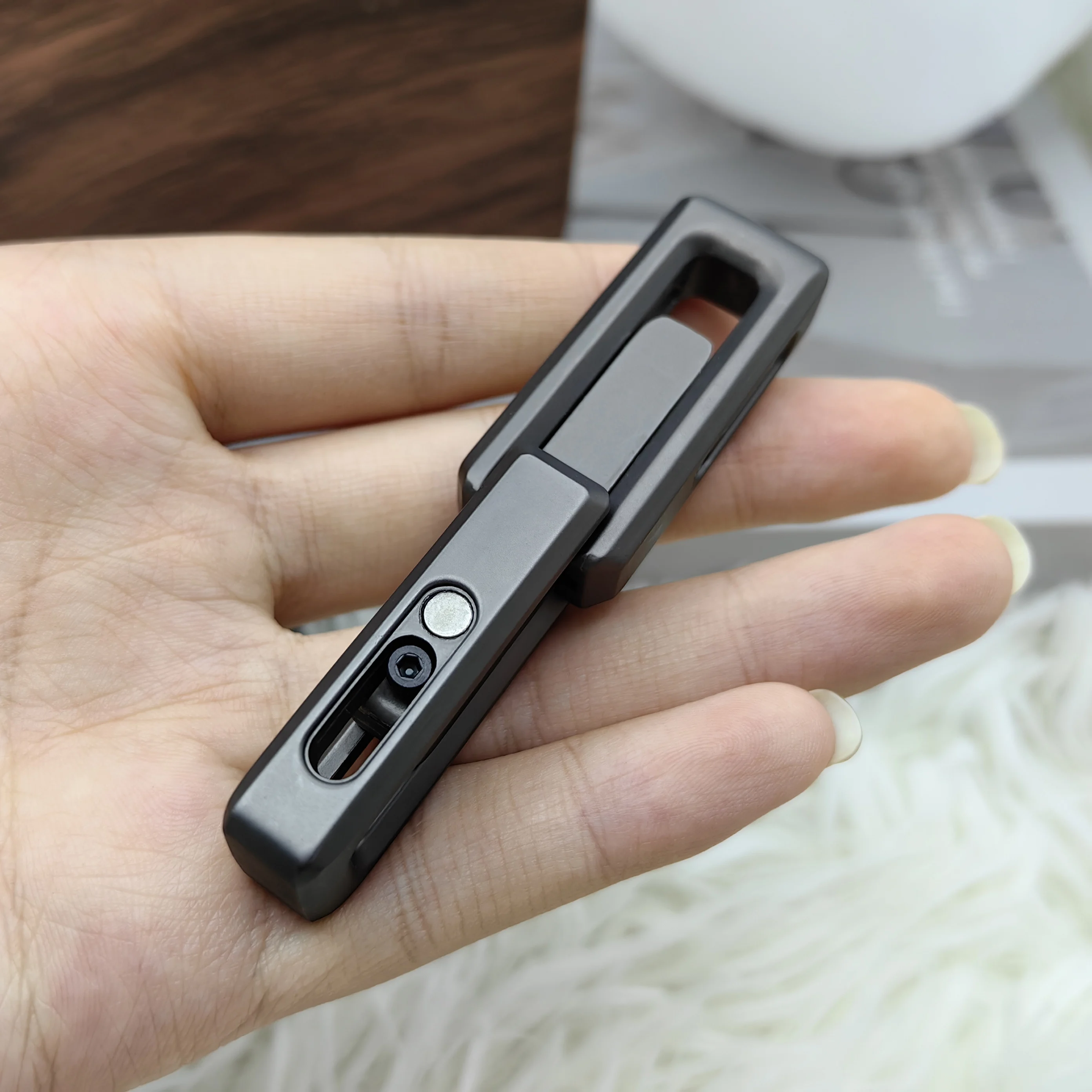 Fidget Toy Xlock Magnetic Double Push Fidget Coin EDC Adult Decompression Anxiety And Stress Relief Slider Spinner Handle Gift