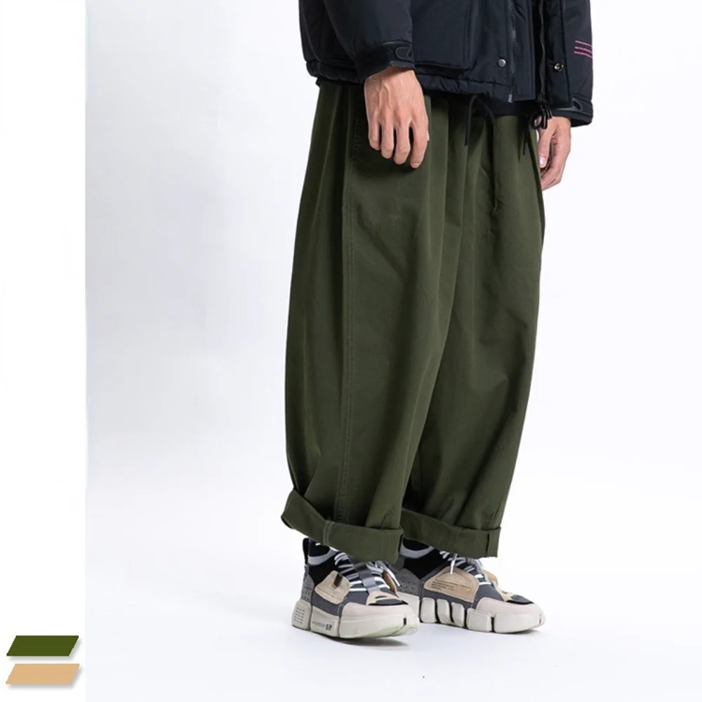 Mens Pants Spring Casual Japanese Loose Wide-leg Pants Solid Color Cargo for Men and Women Streetwear Ropa De Hombre casual pants