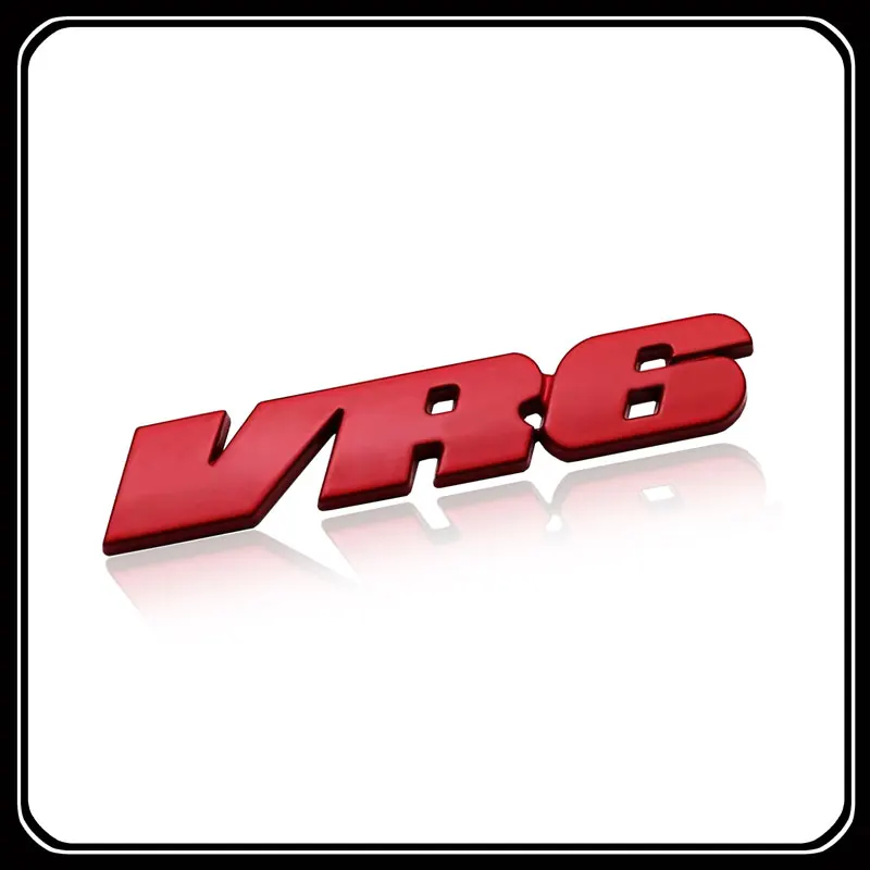 VR6 스타일링 자동차 3D 금속 스티커 자동차 테일 배지 데칼, 폭스 바겐 사지타르 폴로 골프 5 6 7 파사트 R36 R32 CC