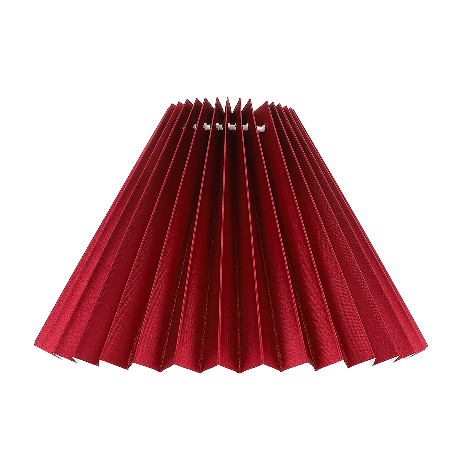 

Pleated Lampshade Decor Accessory Rice Paper Bell Shaped Table Light Cover Cloth Craft Wrought Iron Shell Vintage