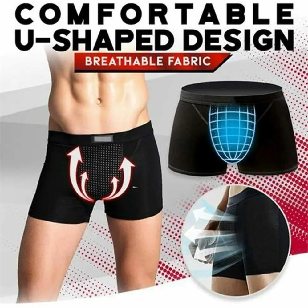 Mens Boxershorts Panties Energy-Field-Therapy Long-Lasting Underwear for Male Growth Tightening Delaying Slimming Breathable Sex led spot lamp 6w 220v gu10 e27 e14 mr16 high power long life 50w replacement energy saving led gu10 frosted lens bulbs