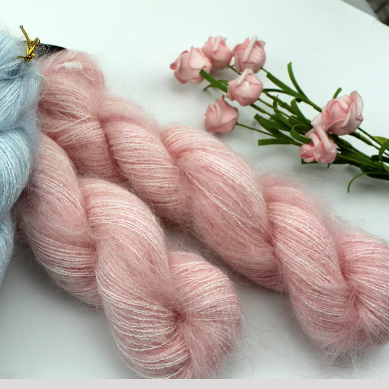 손 뜨개질용 행크 모헤어 코튼 원사, 부드러운 DIY 스웨터 스카프 실, 50g