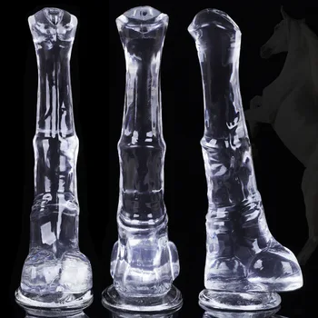 Huge Horse Dildo Realistic Animal Dildos Vaginal Stimualtor Giant Fake Penis Big Butt Plug Sex Products Toys For Male Female 6