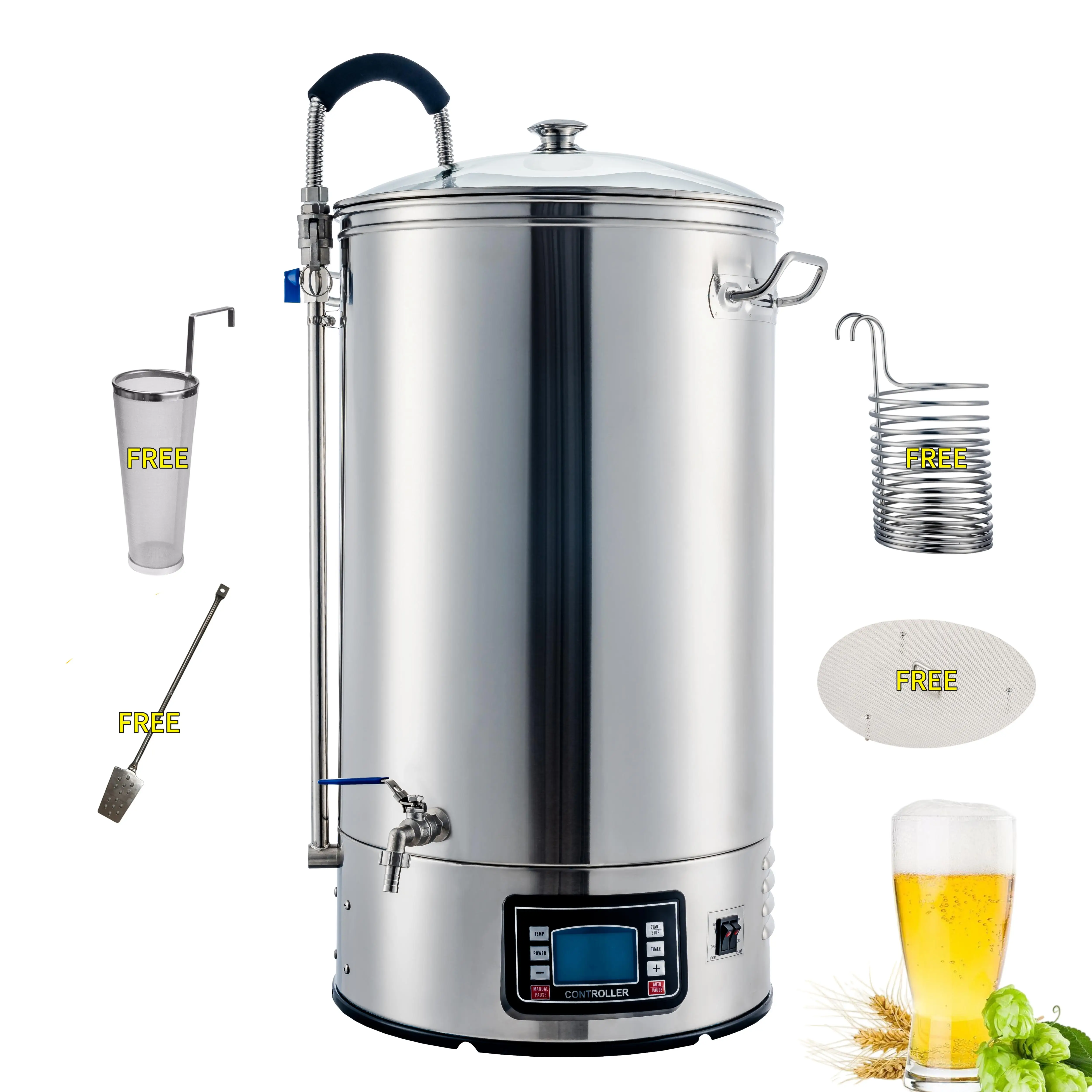 30 40 50 60 70L Mini Home Brewery Equipment For Sale/ Similar Guten Microbrewery/ All In One Beer Mash Tun Microbrewery