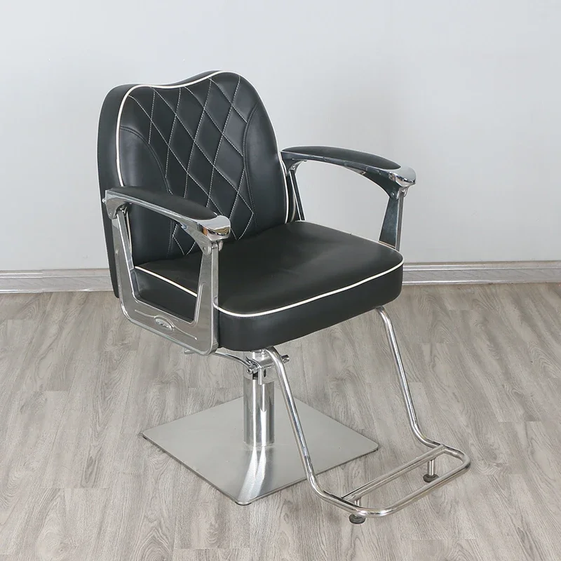 Luxury Retro Barber Chairs Handrail Speciality Hairdressing Beauty Barber Chairs Silla Barberia Beauty Salon FurnitureQF50BC
