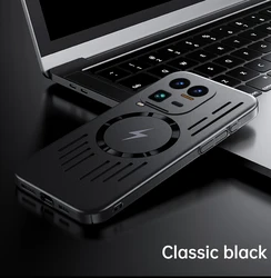 Advanced Magnetic Heat Dissipation Phone Case with Hollow Back Plating - Ultra Protective Cover for IQOO 15 Ultra (Black)