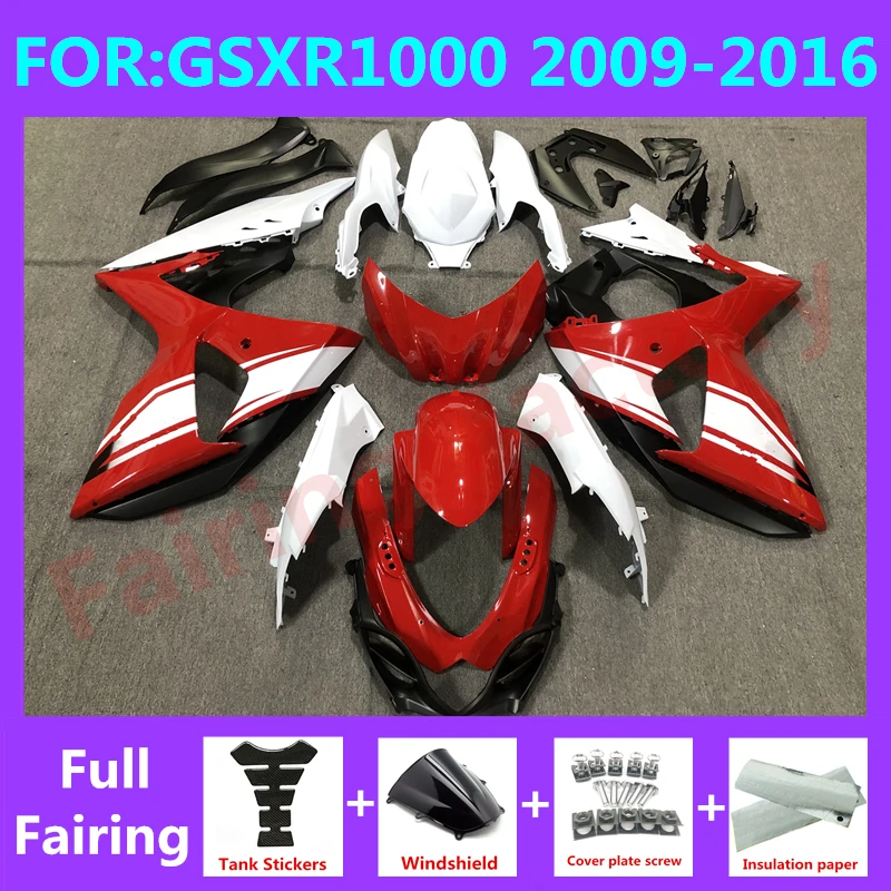 

Motorcycle Fairing kit fit for GSXR1000 GSXR 1000 GSX-R1000 2009 2010 2011 2012 2013 2014 2015 2016 K9 Fairings set red white