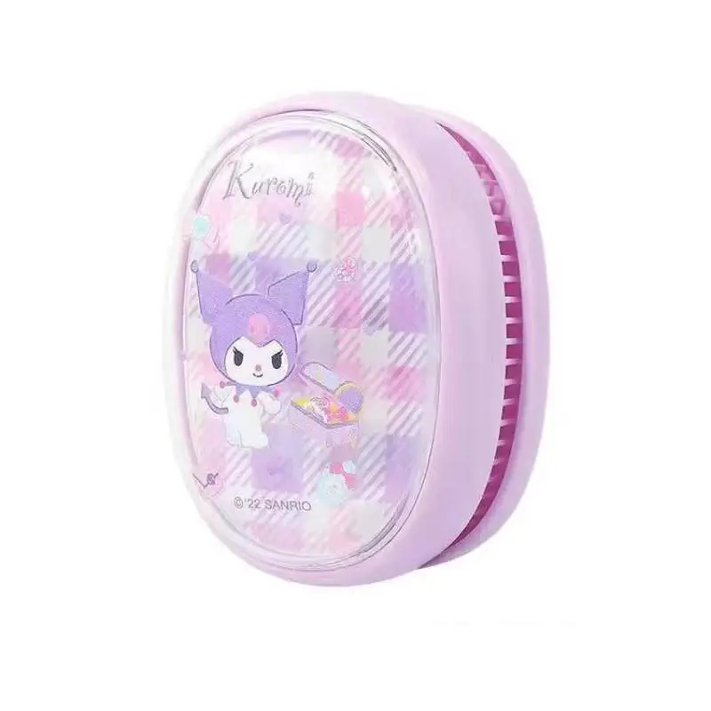 

Складная Массажная расческа Sanrio Kuromi для студентов, универсальная Удобная аниме Расческа с мелодией из мультфильма, милый подарок для девушек