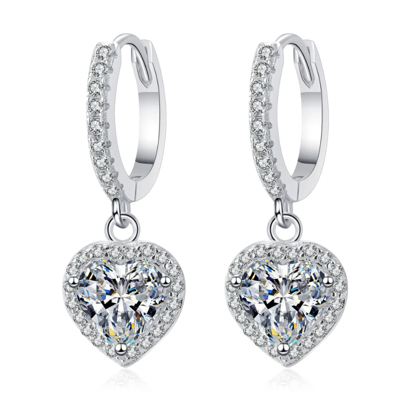 

Серьги из серебра 925 пробы в виде сердца