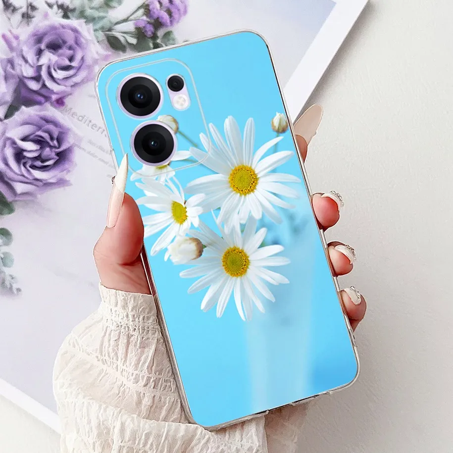 Clear TPU Silicone Soft Phone Case with Floral Design