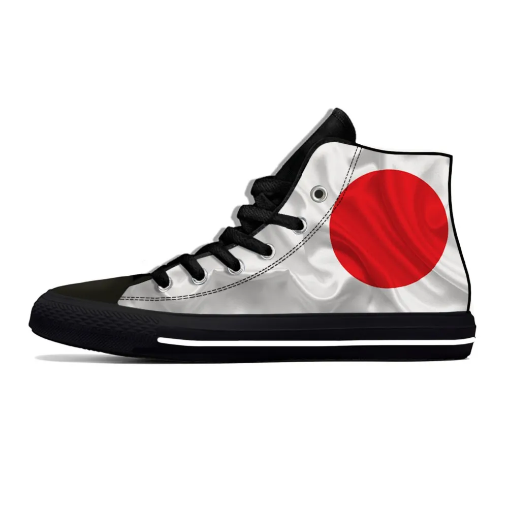 

Japan Japanese Flag Patriotic Pride Funny Fashion Casual Cloth Shoes High Top Lightweight Breathable 3D Print Men Women Sneakers