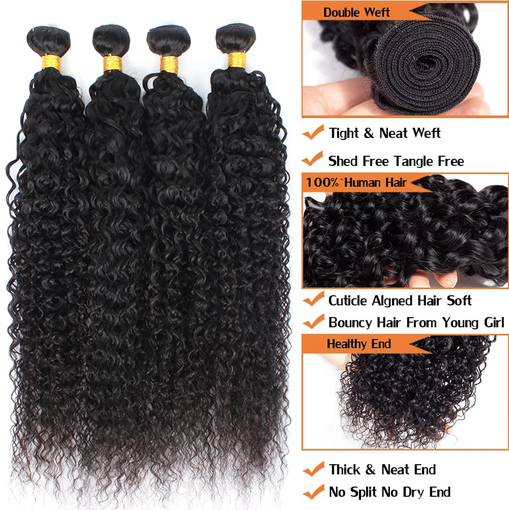 Brazilian Hair Weave Bundles Raw Curly Human Hair Bundles 28 30 32 Inch Water Deep Wave Bundle Remy Virgin Extension 3 4