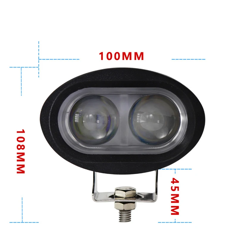 1 Piece Ellipse 20W LED Spot Light Forklift Truck Blue Warning Lamp Safety Working Light 10V~80V DC Forklift Led Warning