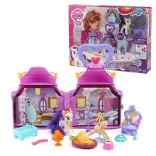 

Hasbro My Little Pony Anime Figure Cute Logo Series Rarity Bookstore B1372 Girls Play House Toys Action Figures