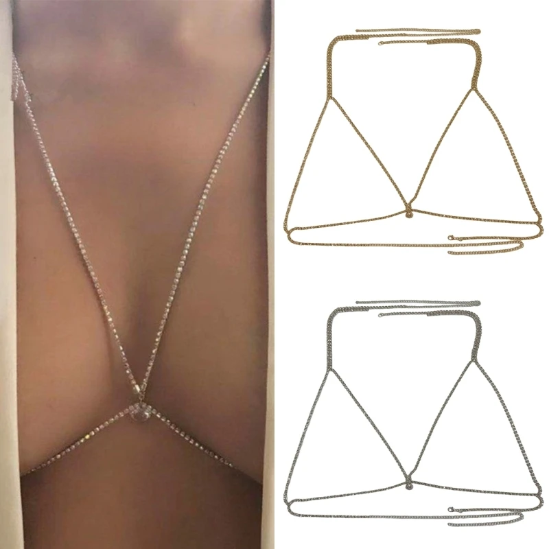 

Chest Bracket BraChain Chest Chain Necklace Sexy Body Chain Bras Bikinis BraChain Necklace Body JewelryBra DXAA