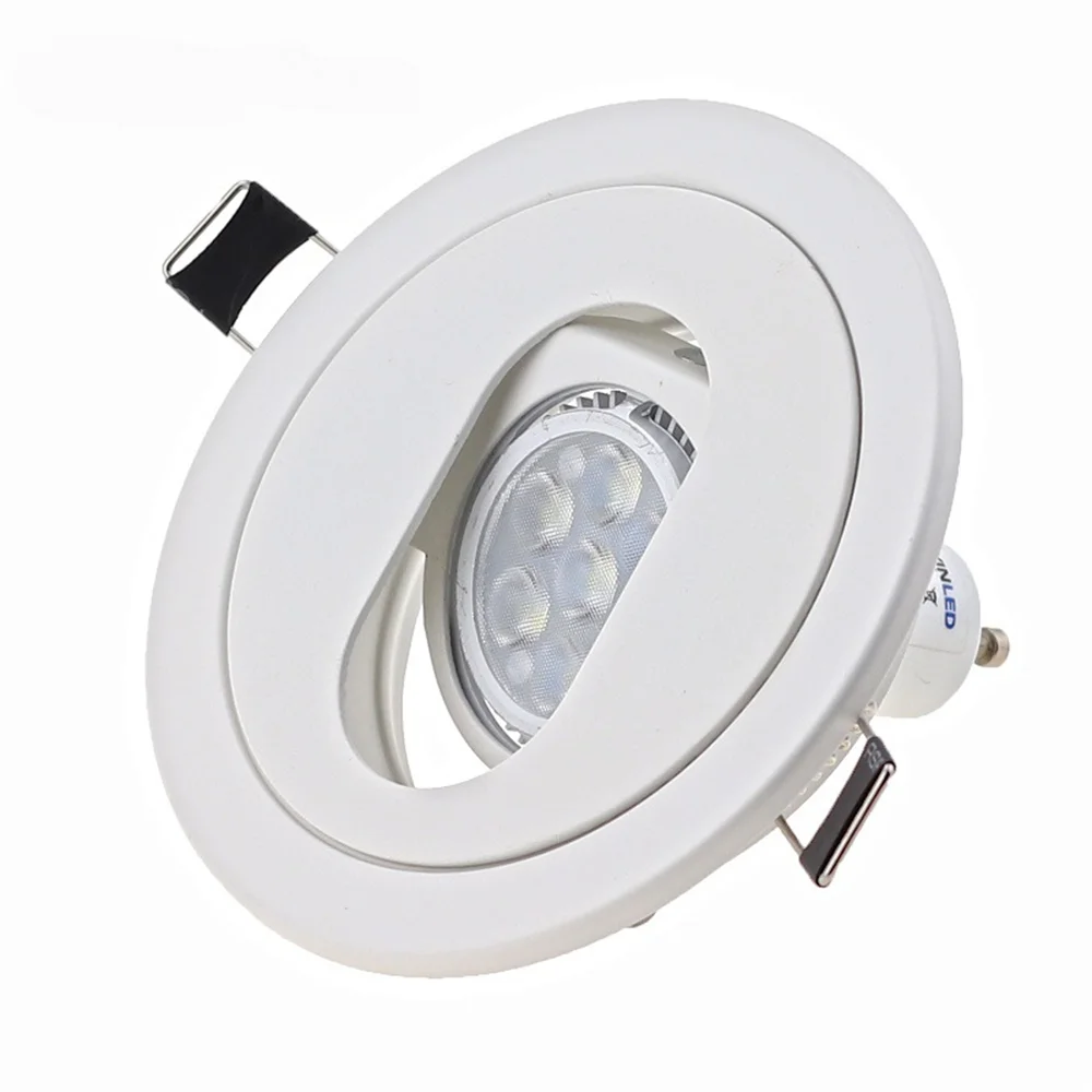 2/4/10 Round White Modern Style Iron Led Lighting Fixtures Downlight Embedded Hallway Officeflush Mount Recessed CeilingGU10