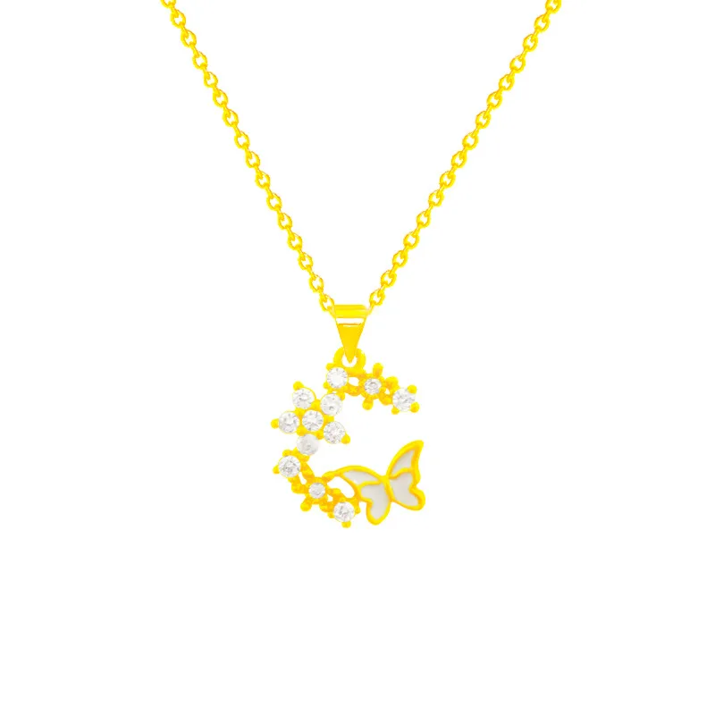 

Animal Butterfly Plant Petal Flower Wreath Zircon Love Heart Mother's Day Pendant Necklace Woman Girl Wedding Blessing Jewelry