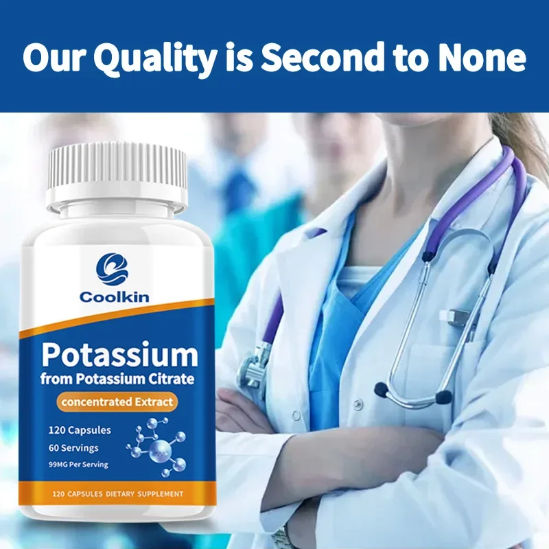 Natural Potassium Citrate - Supports Electrolyte Balance and Normal PH, Non-GMO and Gluten-free, Absorbable Potassium Supplement 4
