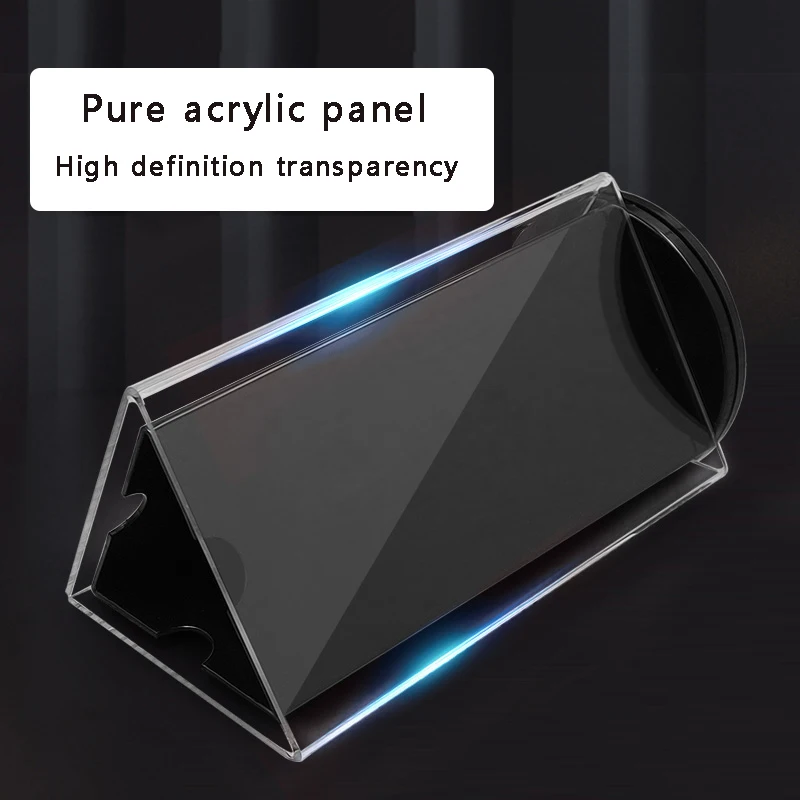 Acrylic high-end menu card, beverage card, 360 round bottom rotating display rack, catering hotel label card 3