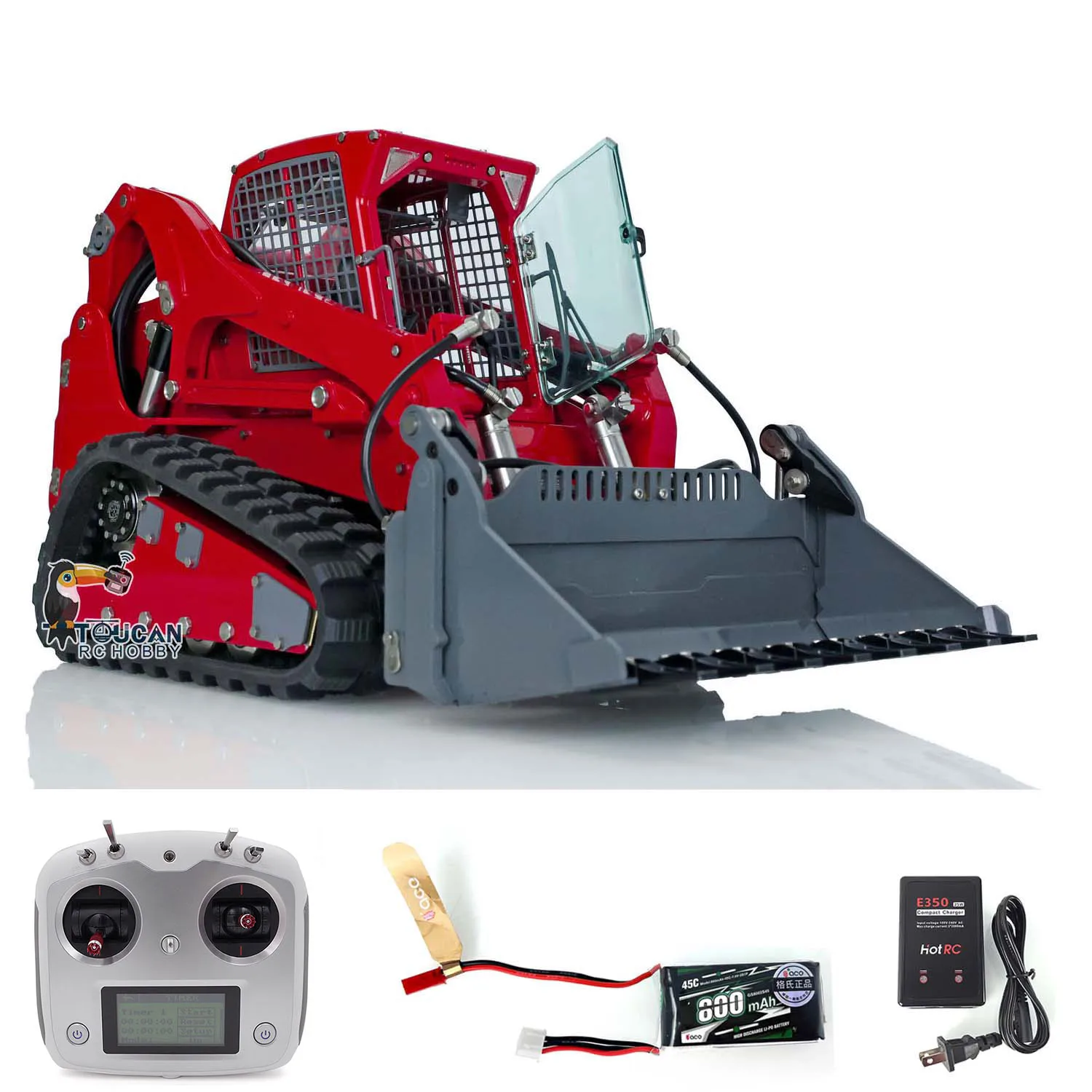 LESU 1/14 Aoue Lt5 RC Hydraulic Loader I6S Radio Skid Steer RTR Track