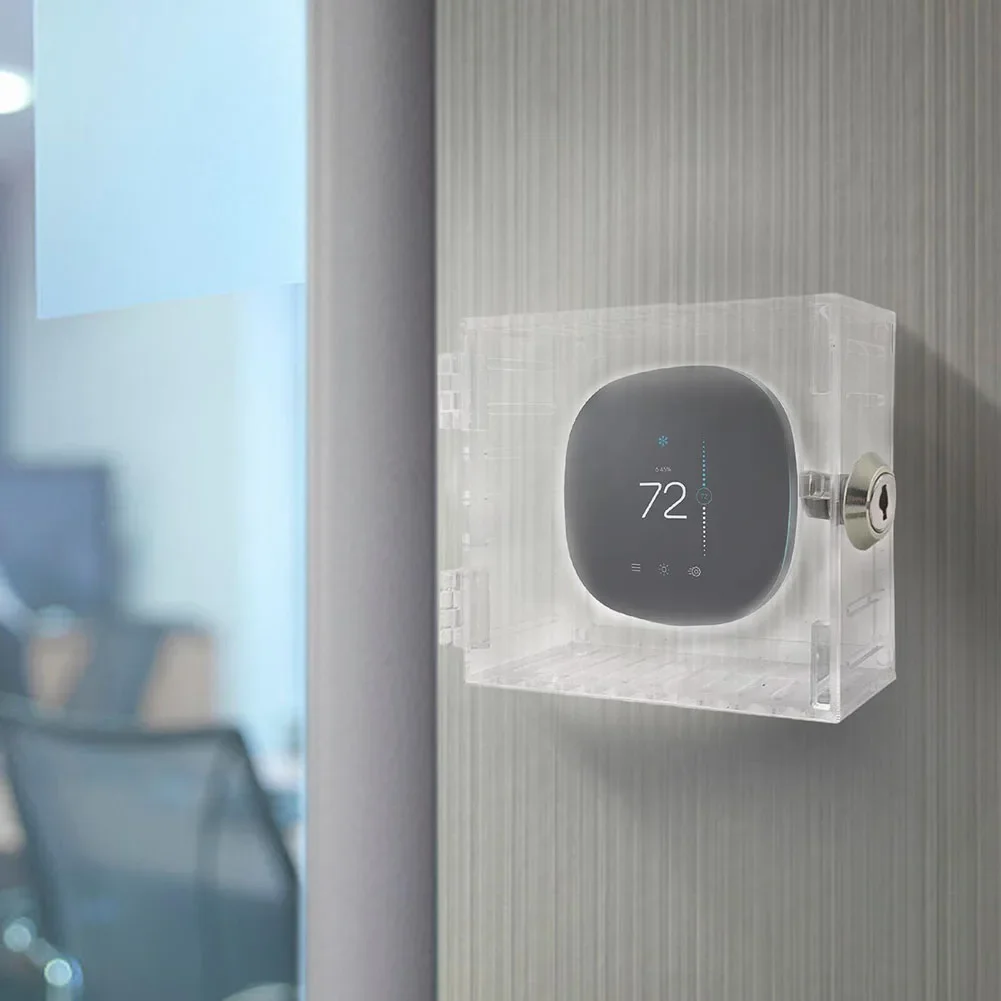 Acrylic Thermostat Lock Box Clear Guard Clear Cover Lock Box Keeps Fingers Away Tampering Gift Ideas Thermostat Lock Box