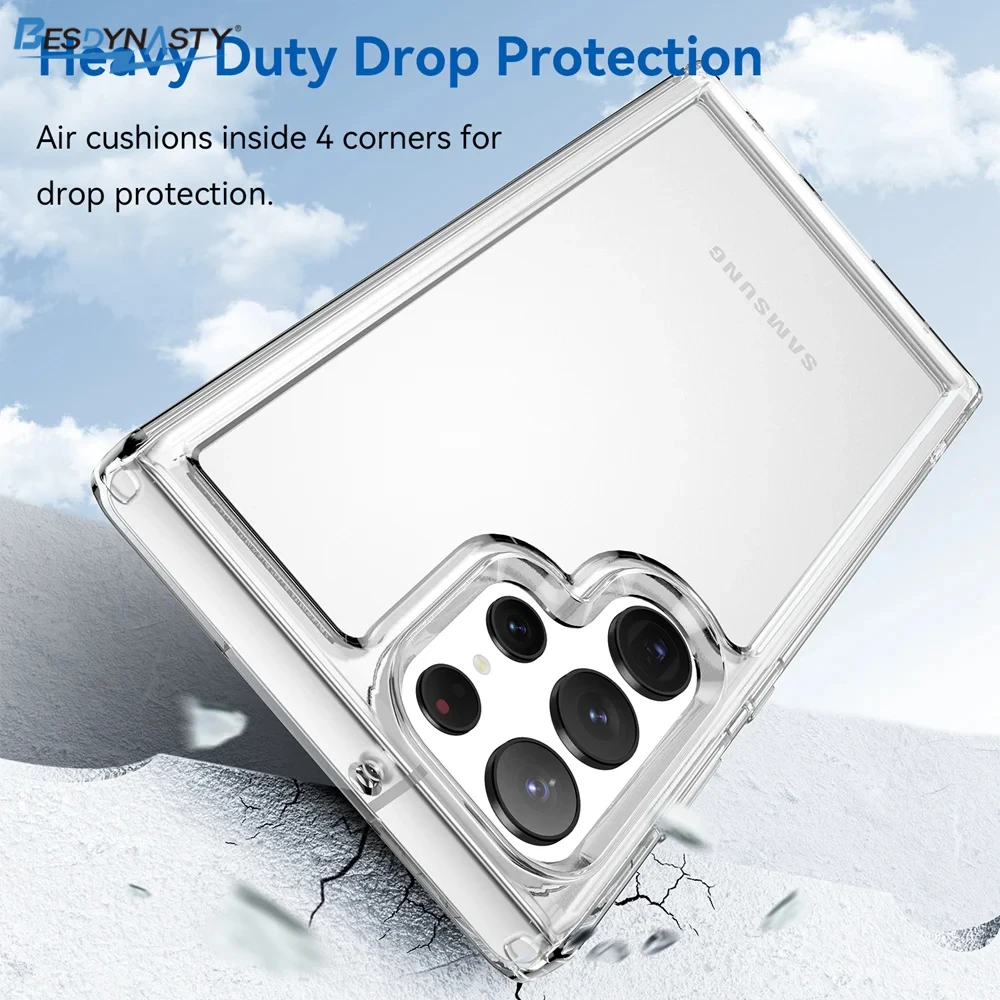 Durable Transparent Shockproof Phone Case with Soft Cover Design