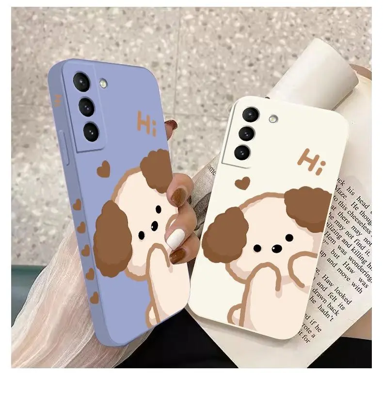 Fluffy Puppy Silikon-Handyhülle für Samsung Galaxy S23 S22 S21 S10 S9 S8 Plus Note 20 Ultra 10 Plus Cover – Detail 5