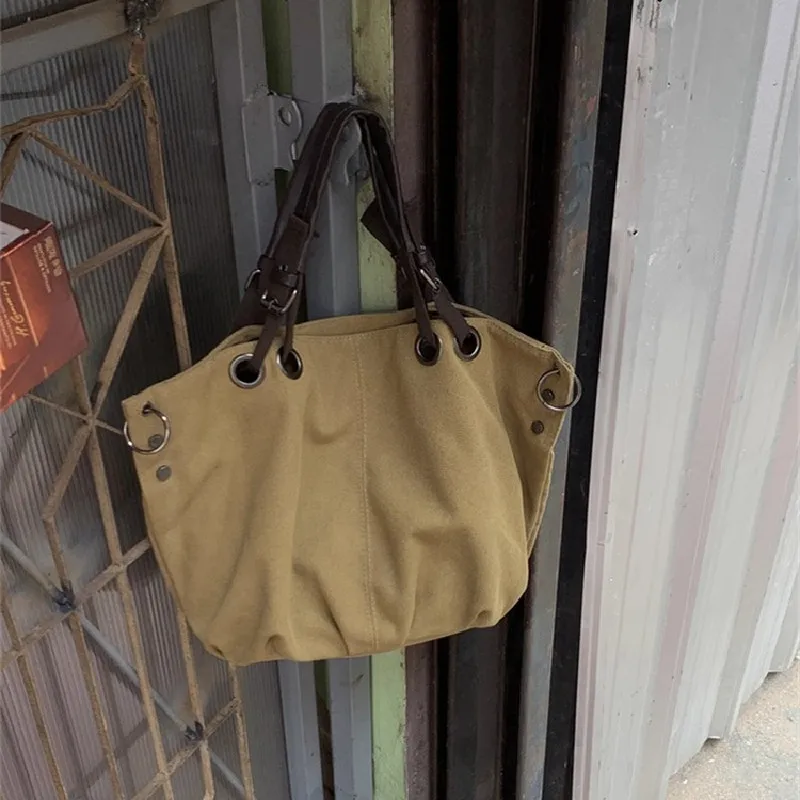 Canvas Women's Shoulder Tote Bag Japanese High Quality Lady Crossbody Woman Handbag Luxury Designer Female Large Messenger Bag