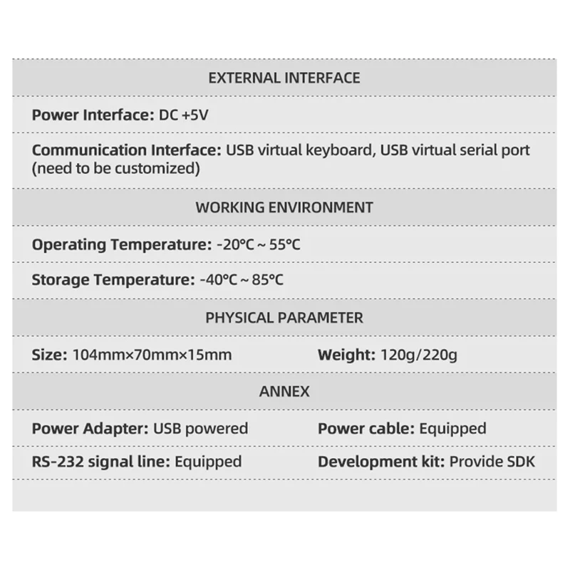 ISO18000-6C EPC GEN2용 초고주파 UHF 리더/라이터(SDK 개발 포함) USB 902-928MHz 데스크탑 리더-A76U