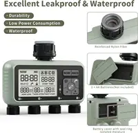 Таймер воды Diivoo, 4-зонный садовый программируемый автоматический таймер для орошения с задержкой дождя, ручной/автоматический режим полива для газона и двора — изображение 6