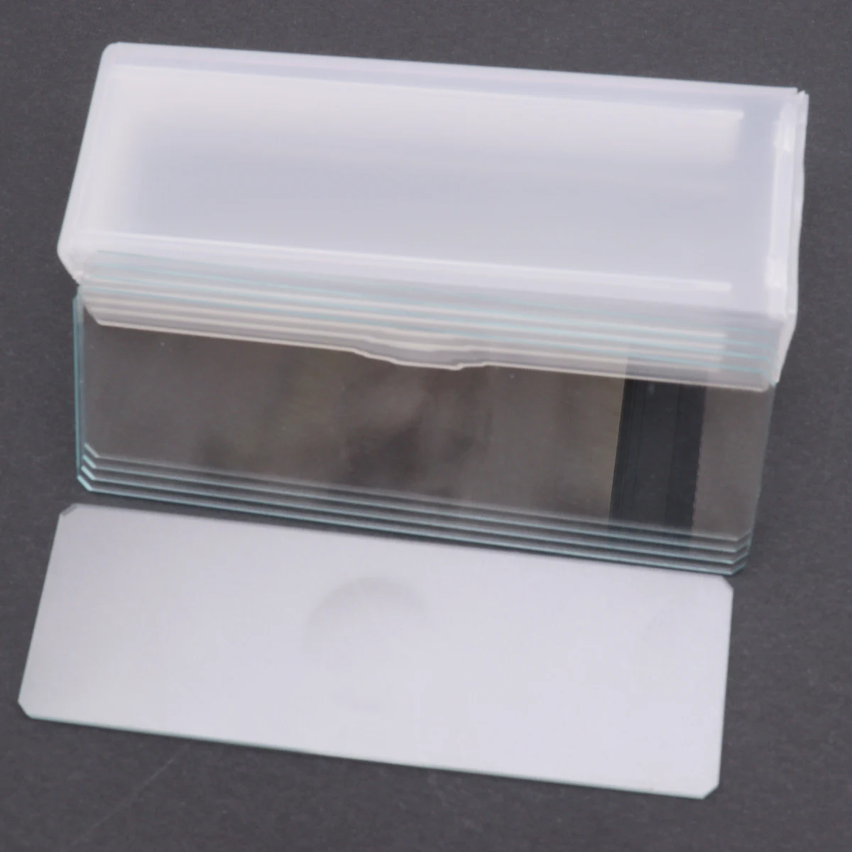 5Pcs 1mm thickness cavity glass coverslips single concave microscope glass slides reusable laboratory blank sample cover microscope glass slides