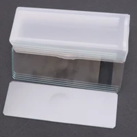 5Pcs 1mm Thickness Cavity Glass Coverslips Single Concave Microscope Glass Slides Reusable Laboratory Blank Sample Cover Glass 1