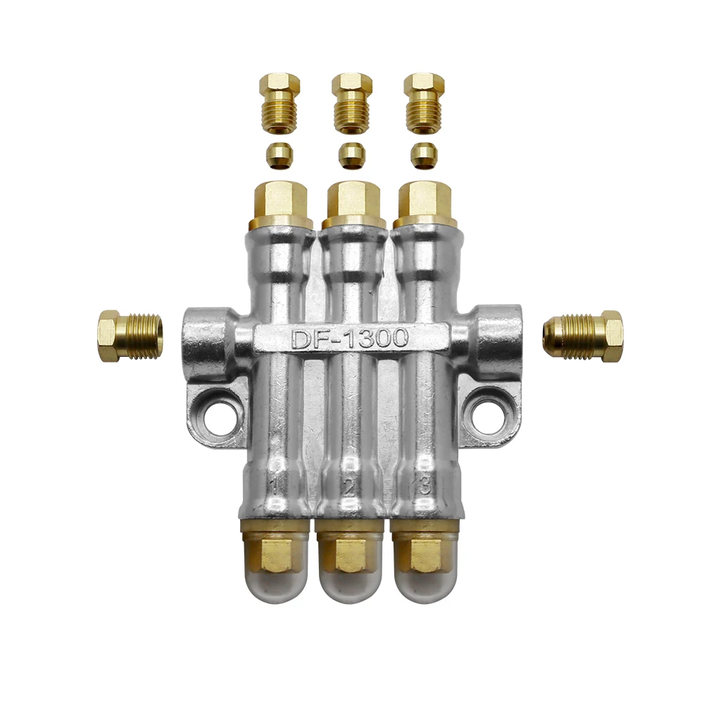 HLTNC 2/3/4/5/6/7 Ways Detective Volumetric Grease Oil Distributor Value Manifold Block for Centralized Lubrication System