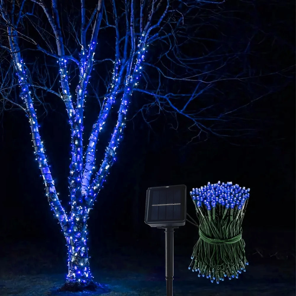 Solar-Powered LED Fairy Light Garland for Outdoor Decor – 8-Mode Garden, Wedding, and Birthday Ambiance Lighting