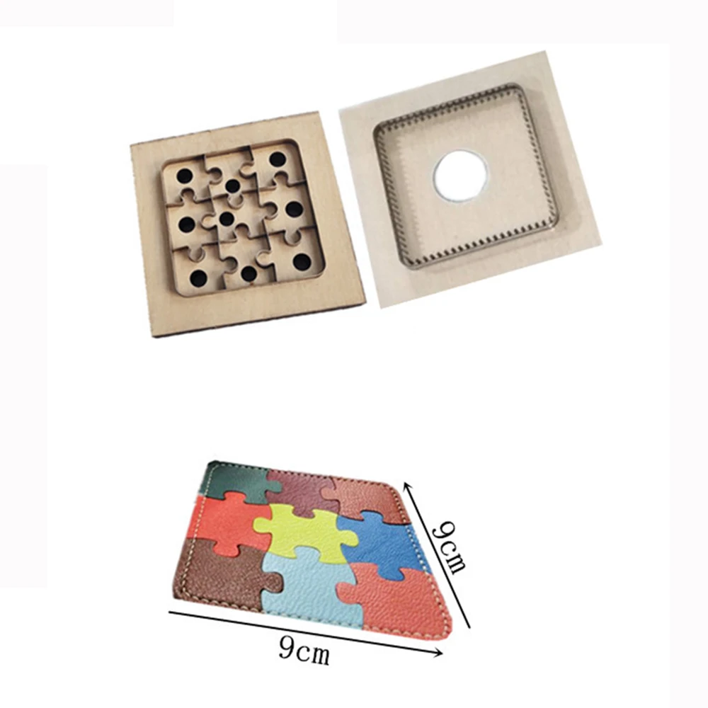 

DIY leather craft puzzle coaster die cutting knife mold metal hollowed punch tool blade 90x90mm