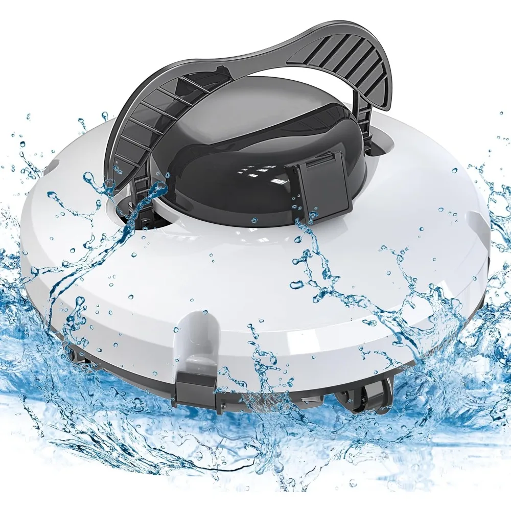 

Cordless Pool Vacuum Cleaner, Robotic Pool Cleaner Dual Motors Strong Suction, 120 Mins Runtime, Auto-Dock, up to 1000 Sq.Ft