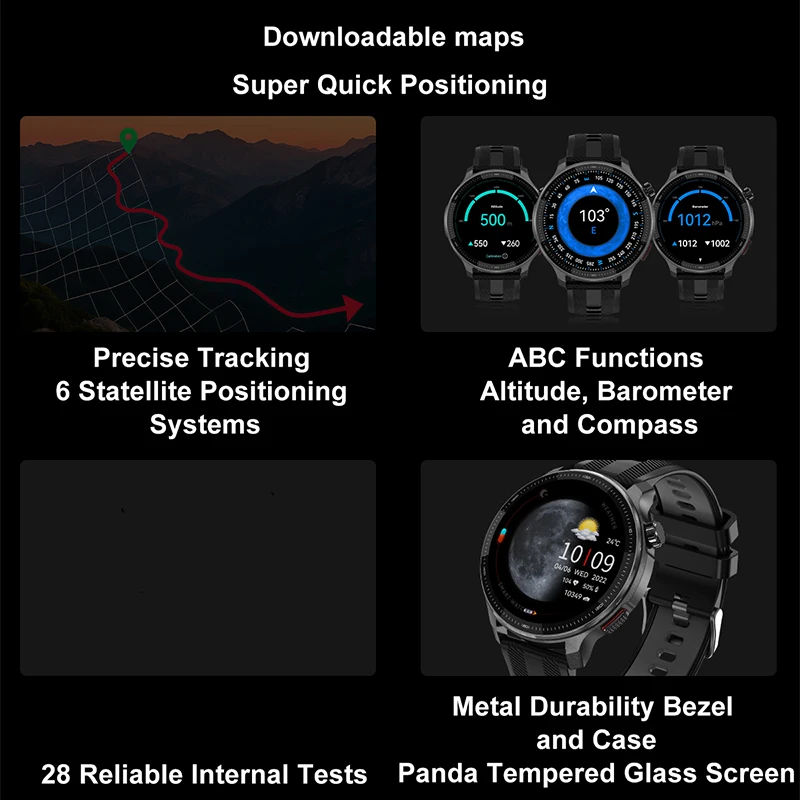 2026 New Upgraded GPS Military Sports Smart Watch 500mAh 1.43-inch AMOLED Compass Altimeter Call 3ATM Waterproof Sports Watch 3