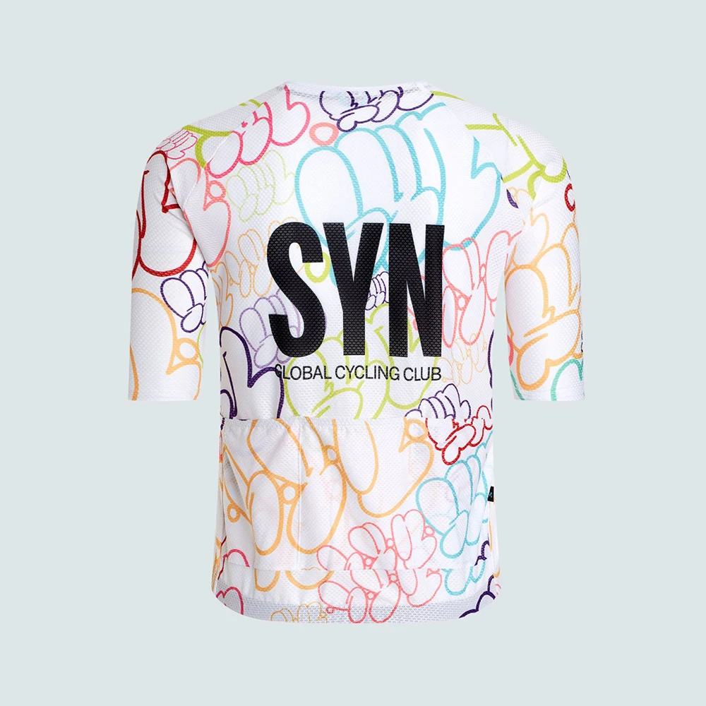 SYN summer Cycling Jersey for Men, MTB Road Bicycle Shirt, Pro Team, Short Sleeve Bike Clothes, High Quality 2