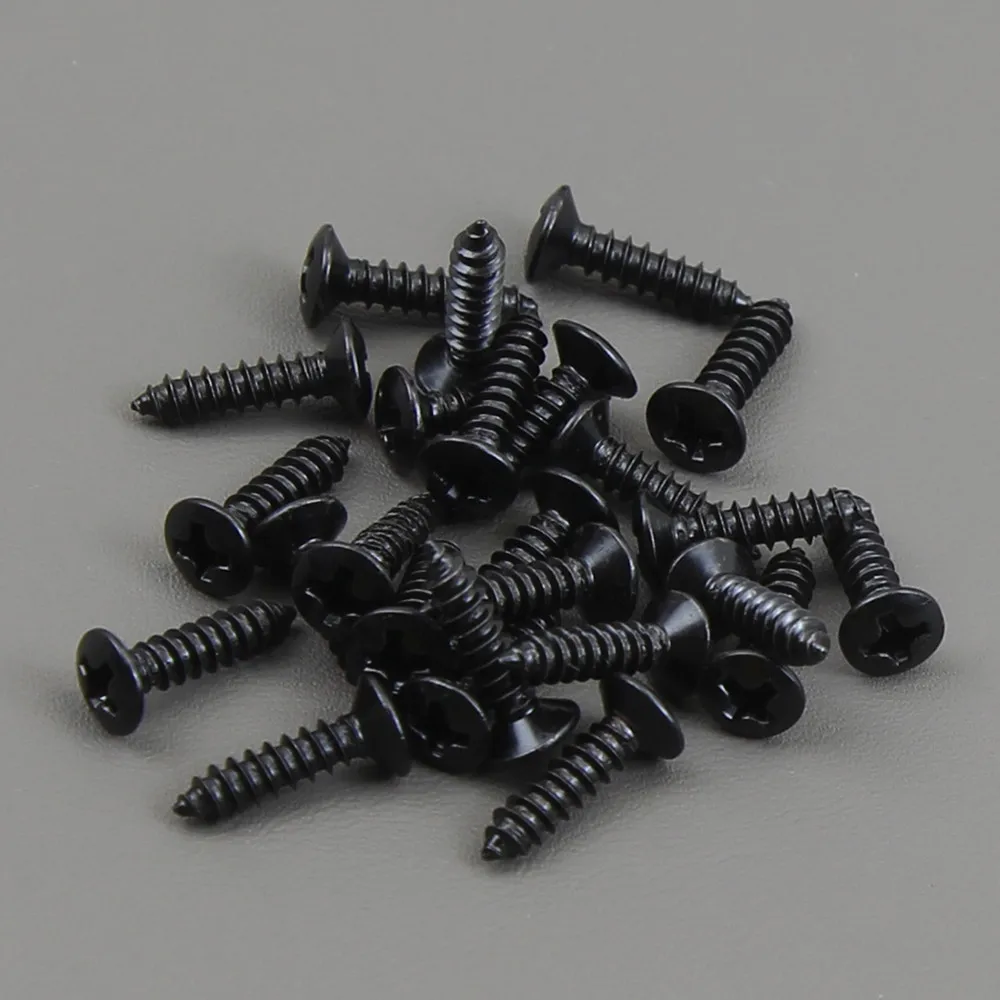 NEW 50PCS Black Guitar Pickguard Screws 3x12mm Pickguard Mounting