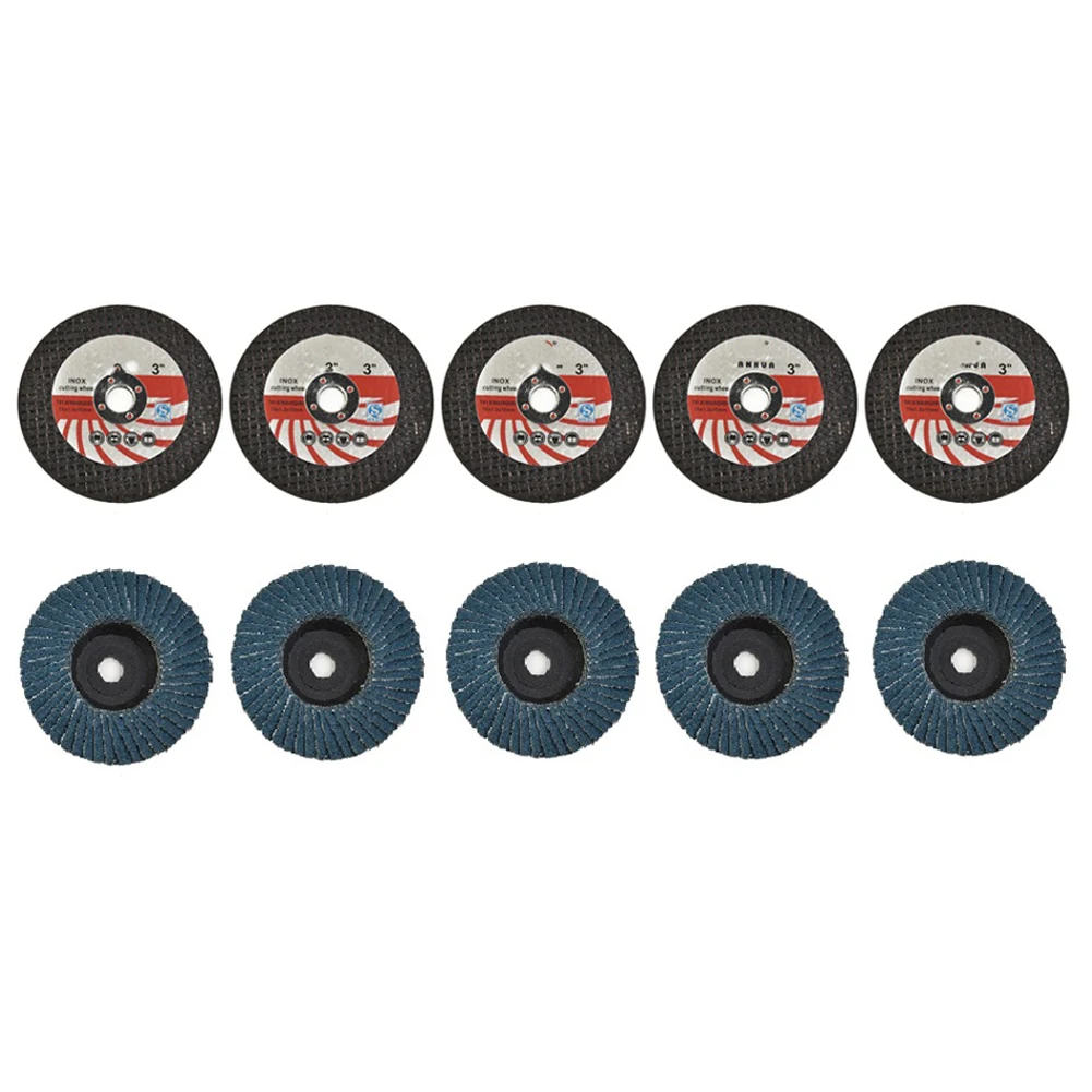 

10pcs 75mm Circular Resin Cutting Disc Flap Discs Sanding Discs Grinding Wheels For Angle Grinder Wood Cutting Polishing