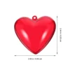 10 Pcs Heart Shaped Fillable Boxes Wedding Hanging naments Plastic Gift Boxes Christmas Decor Wind Chimes Home Decor Red 2