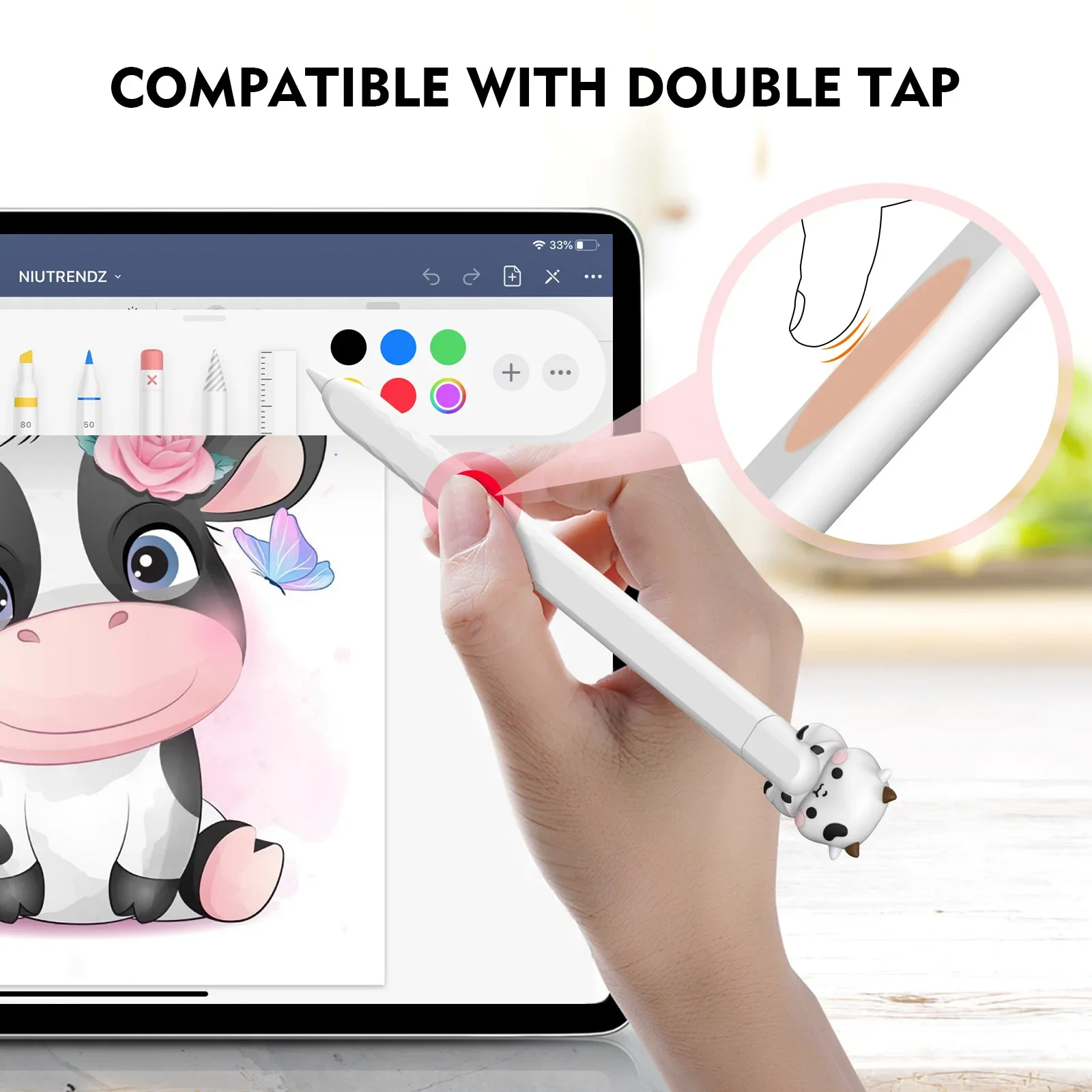 Funda Apple Pencil Pro/2 ̽ Duotone Ʈ Ǹ ȣ Ŀ Apple Pencil ̽  2  iPad  Ų