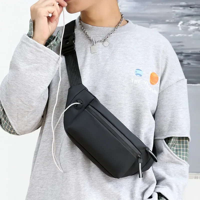 Men's Waist Bag Waterproof Hip Sack Belly Chest Bags for Man 2024 Fanny Pack Fashion Travel Phone Banana Male Bum Belt Pouch