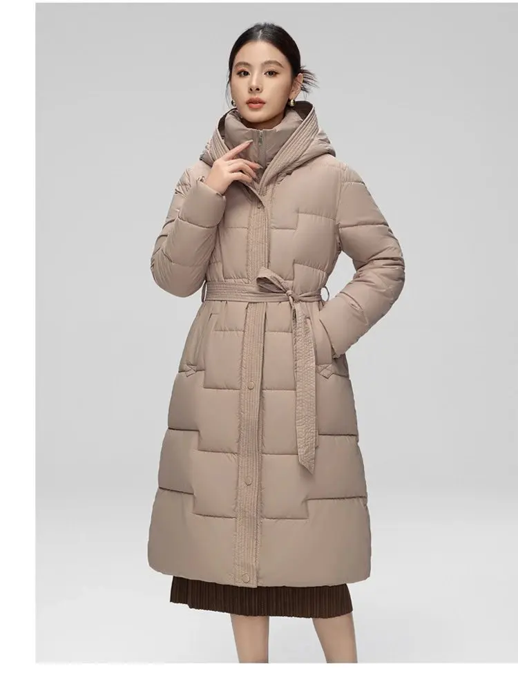 Women Winter Mid-Length Cotton Padded Jacket With 2025 New Women Warm Thicken Cotton Coat Korean Loose Hooded Parkas Outwear