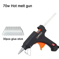 70W Hot Melt Glue Gun With 7MM Transparent Glue Stick Mini Gun Home Electric Heat Temperature Gun Repair Tool Special Stick Set 1
