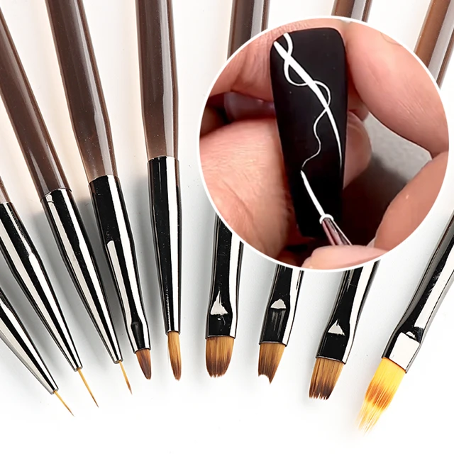 3pcs French Stripe Nail Art Liner Brush Set Drawing Brushes Manicure  Crystal Nails Line Painting Pen Nails Accessories Tools - Nail Brushes -  AliExpress