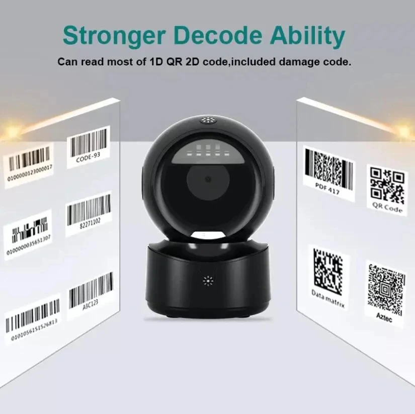 

2D Desktop Barcode NETUM NT-A5 Scanner Omnidirectional Hands-Free Wired USB Big Bar code Reader 1D QR Screen Barcodes Scanning