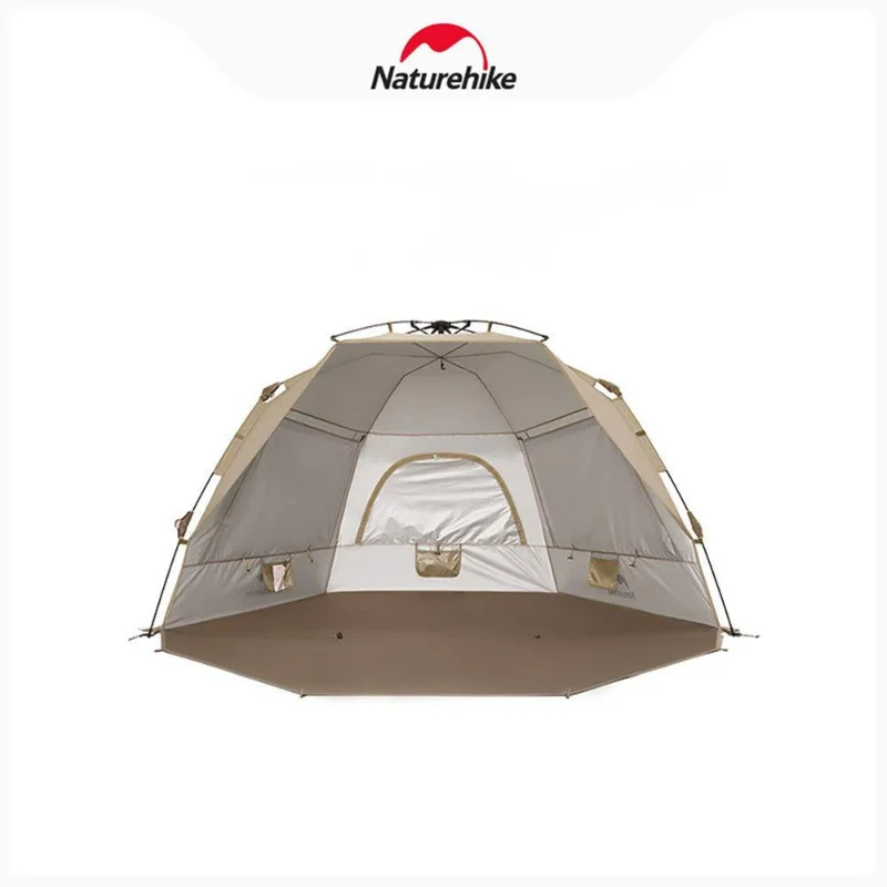 Naturehike New Exquisite Camping Semi Open Beach Automatic Tent Outdoor Camping Awning UV Proof Tent