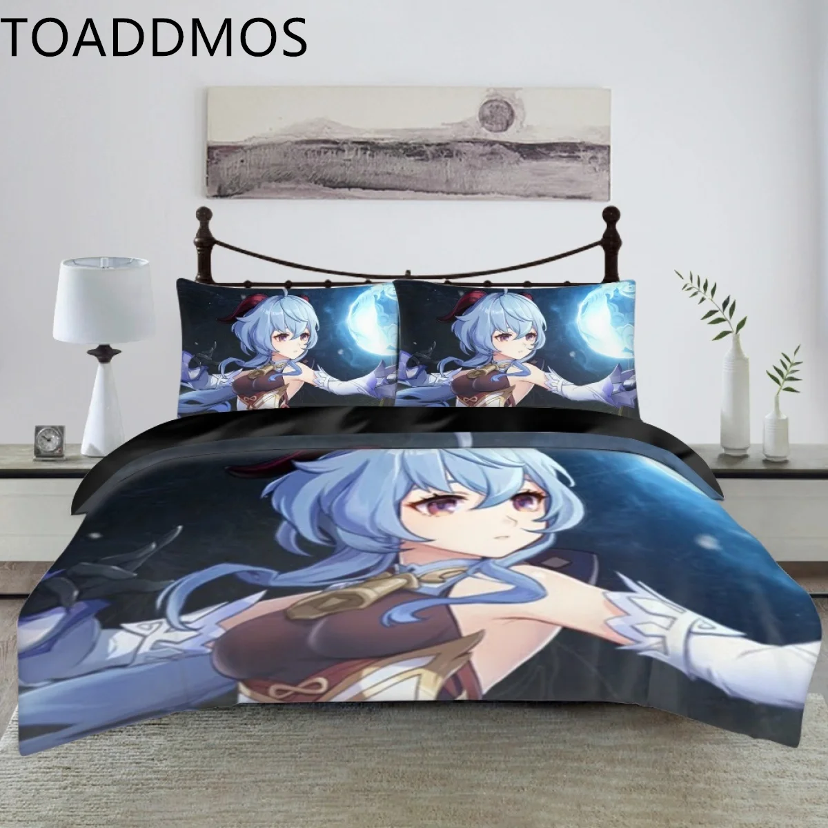 

TOADDMOS Anime 3D Printing Duvet Cover with Pillowcase Kids Adult Bedroom Bedding Set Genshin Impact King Size Sheet Sabanas
