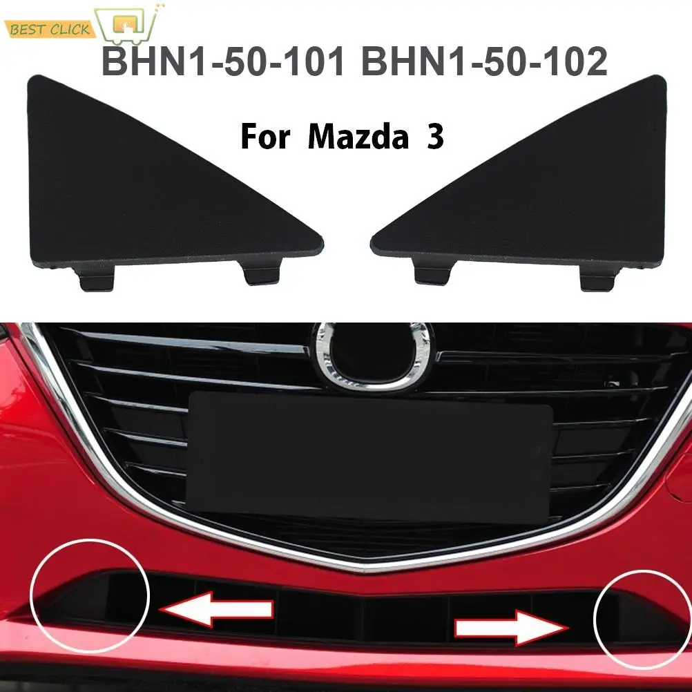 Auto Front Bumper Cover Cap Lower Grille Triangle Trim For Mazda 3
